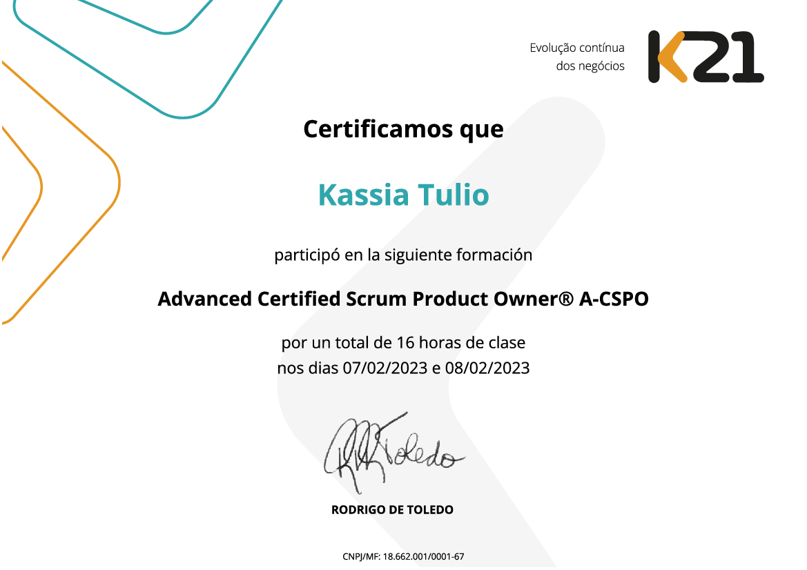 Certificado K21